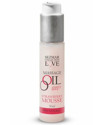 Huile de massage comestible mousse de fraise 50ml 